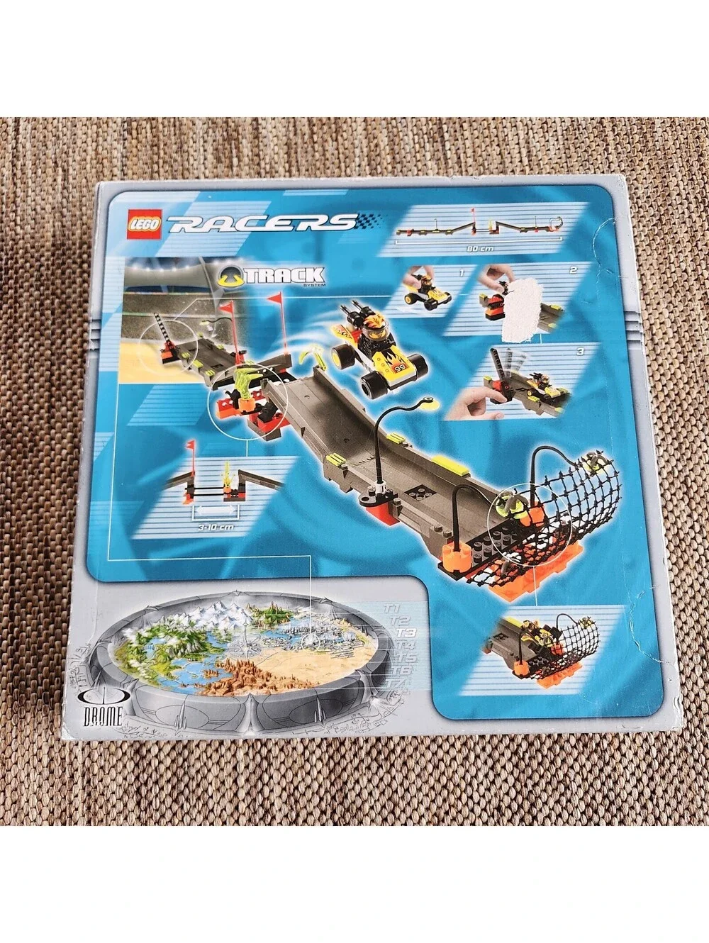 LEGO Racers: Stunt Race Track (4586) New Sealed Vtg 2002 Pull Back Motor Minifig